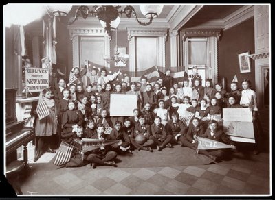 Group of young men and women posed at the People